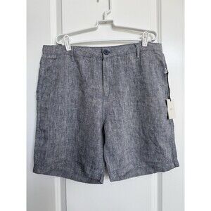 ONIA Shorts‎ Men 36X8 Blue Chambray 100% Linen Casual Preppy Beachy Vacation NWT